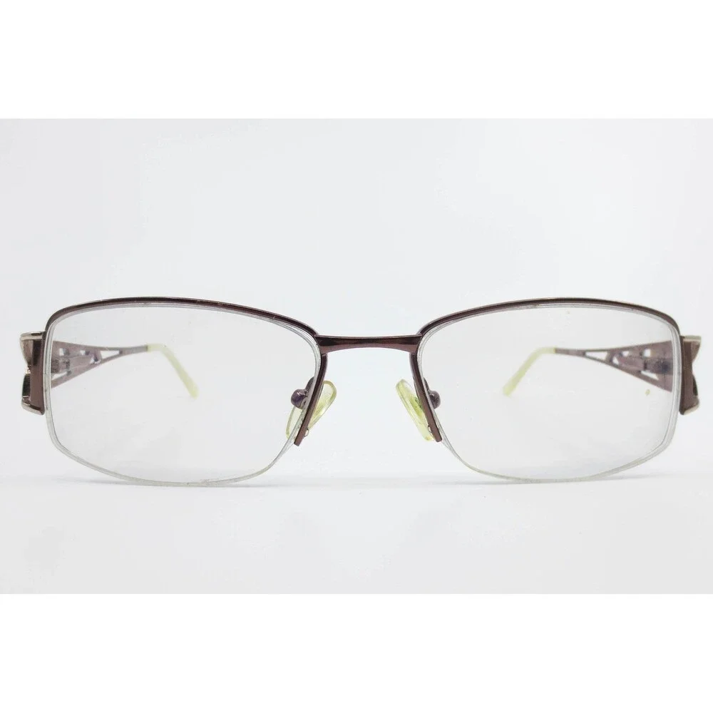 Splendor SP 7003 CHNT Eyeglasses Chestnut Brown Metal Rectangular Frames